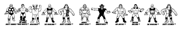 Retro Hasbro WWF Figures font preview